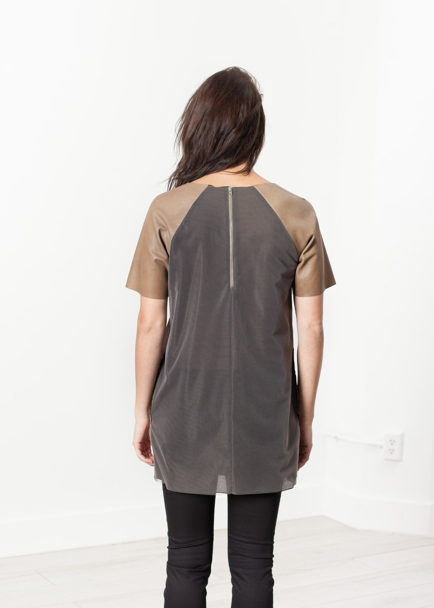 Leather Front Tunic Bis